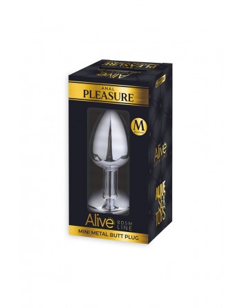 Plug Métal Bijou transparent taille M - Alive