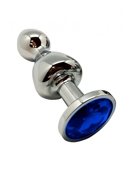 Plug Anal Métal Bijou Bleu - Lollypop L