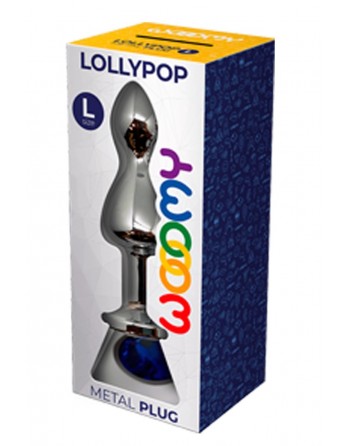 Plug Anal Métal Bijou Bleu - Lollypop L