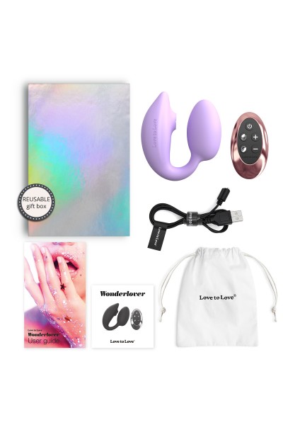 Œuf Vibrant Double Stimulation Wonderlover Mauve - Love to Love®