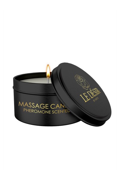 Bougie de massage érotique parfum phéromones 100g - Le Désir