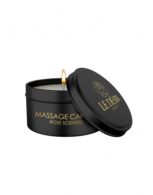 Bougie de massage érotique rose 100g - Le Désir