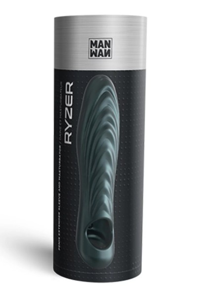 Gaine de pénis 3 en 1 Ryzer Pine Grey - Man Wan