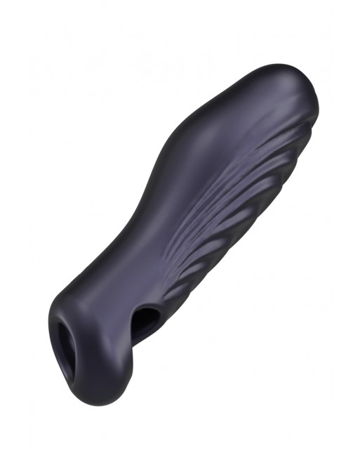 Gaine de pénis 3 en 1 Ryzer Black Plum - Man Wan