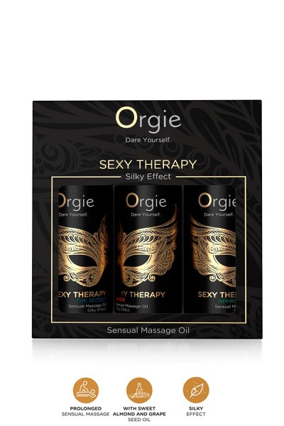 Coffret 3 Huiles de Massage Sensuel - Orgie Sexy Therapy Collection