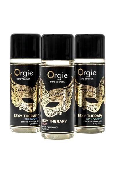 Coffret 3 Huiles de Massage Sensuel - Orgie Sexy Therapy Collection