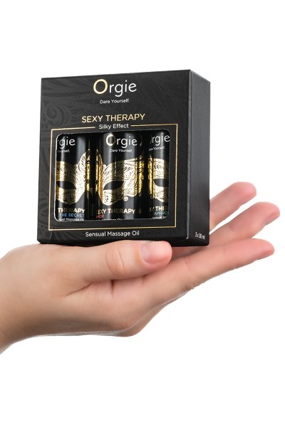 Coffret 3 Huiles de Massage Sensuel - Orgie Sexy Therapy Collection