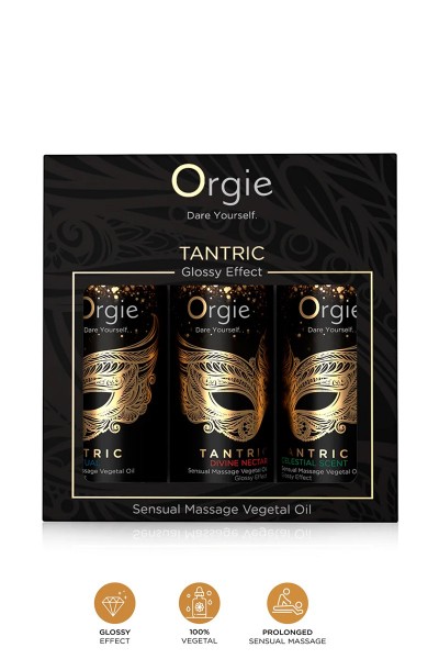 Coffret 3 Huiles de Massage Sensuel - Orgie Tantric Collection