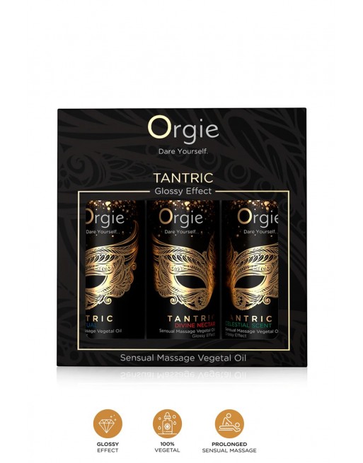 Coffret 3 Huiles de Massage Sensuel - Orgie Tantric Collection